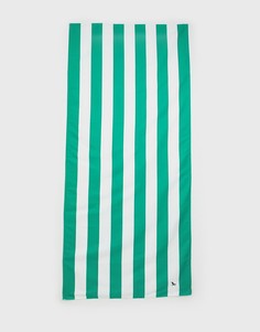 Большое пляжное полотенце зеленого цвета в полоску Dock & Bay - Зеленый