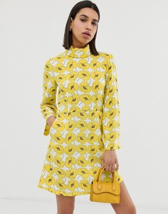 Платье мини с принтом Resume Mynte - Желтый Résumé