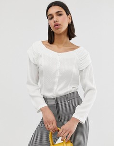 Блузка на пуговицах с длинными рукавами Resume Mimi - Белый Résumé