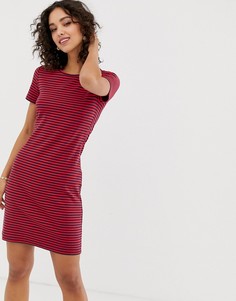 Приталенное полосатое платье-футболка мини Vero Moda - Мульти