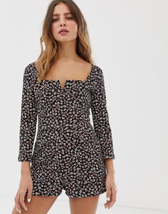 Ромпер с цветочным принтом Bershka - Мульти
