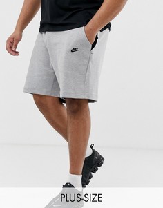 Серые флисовые шорты Nike Plus - Серый