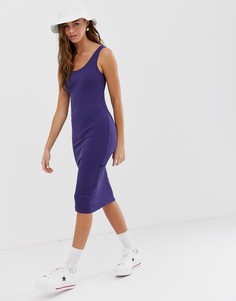 Платье миди в рубчик Brave Soul - Темно-синий