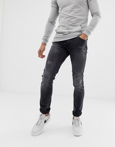 Серые выбеленные джинсы прямого кроя Blend - Серый