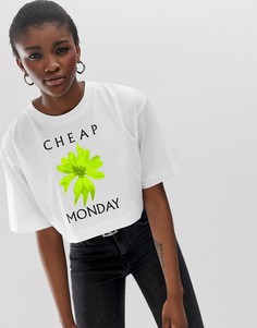 Футболка из органического хлопка Cheap Monday roses are dread - Белый