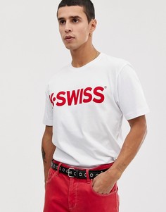 Белая футболка с логотипом K-Swiss - Белый