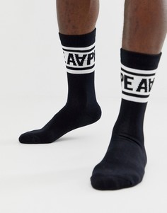 Черные носки с логотипом AAPE By A Bathing Ape - Черный