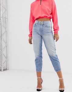 Светлые суженные книзу джинсы свободного кроя River Island - Синий