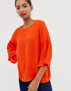 Блузка с расклешенными рукавами Just Female Garner - Оранжевый