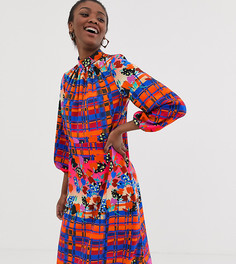 Платье миди с высоким воротником ASOS Made In Kenya - Красный