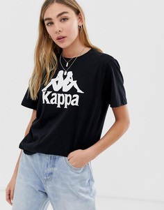 Свободная футболка с логотипом Kappa - Черный