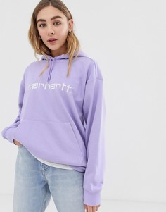 Oversize-худи с вышитым логотипом Carhartt WIP - Фиолетовый