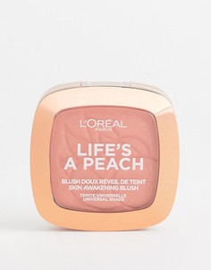 Рассыпчатые румяна LOreal Paris - Lifes a Peach - Розовый LOreal