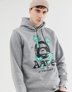 Черный худи с камуфляжным принтом AAPE By A Bathing Ape X Steven Harrington - Черный