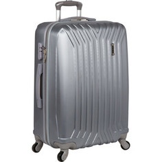 Чемодан Polar Р12032 (3-ой) св.серый (28) пластик ABS чемодан большой