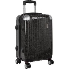 Чемодан Polar Р1011 (2-ой) черный (20) пластик ABS чемодан малый (TH17-7108)
