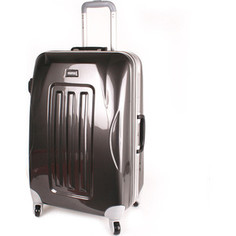 Чемодан Polar Р1123 (3-ой) т.серый (25) пластик ABS чемодан средний