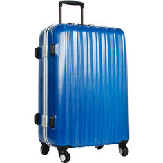Чемодан Polar Р1155 (3-ой) синий (25) пластик ABS чемодан средний 4-е колеса