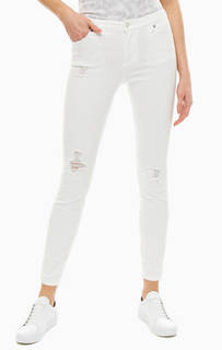 Белые джинсы скинни с рваными деталями J01 Armani Exchange