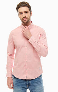 Приталенная хлопковая рубашка с длинными рукавами TOM Tailor