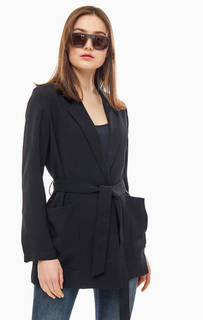 Черный пиджак с поясом Armani Exchange
