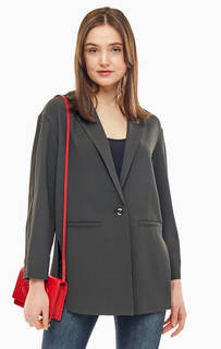 Серый пиджак с разрезами по бокам Armani Exchange