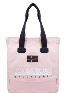 Розовая хлопковая сумка с длинными ручками Napapijri
