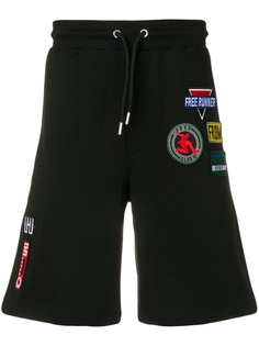 Les Hommes Urban multi patch track shorts