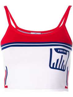 Prada топ с принтом логотипа