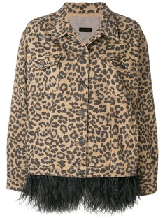 Simonetta Ravizza джинсовая куртка с леопардовым принтом