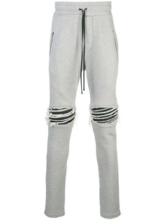 Amiri спортивные брюки с эффектом потертости