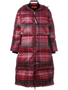 Hilfiger Collection удлиненное пуховое пальто в шотландскую клетку