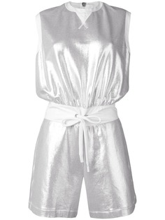 No Ka Oi укороченный комбинезон с эффектом металлик