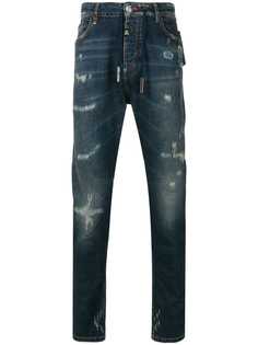 Philipp Plein джинсы прямого кроя с декоративными дырами
