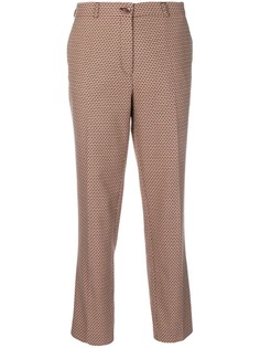 Etro зауженные брюки с принтом