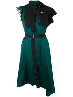 Sacai юбка асимметричного кроя с драпировкой