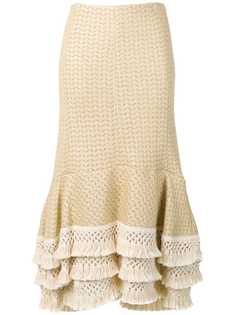3.1 Phillip Lim юбка миди с бахромой