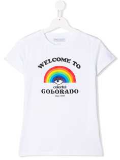 Chiara Ferragni Kids футболка с принтом Welcome to Colorado