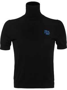 Prada блузка с высоким воротом