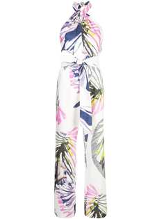 Josie Natori botanical print jumpsuit