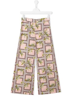 Miss Blumarine брюки с цветочным принтом