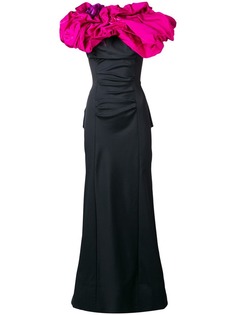 Nina Ricci Vintage удлиненное платье с драпировкой 2000-х годов