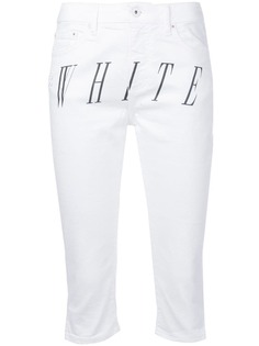 Off-White укороченные джинсы с логотипом