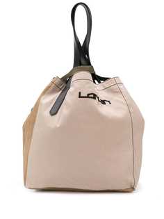 Lanvin сумка-тоут с вышитым логотипом