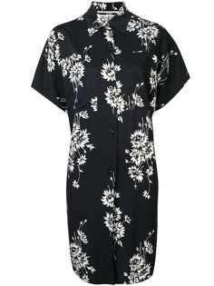 McQ Alexander McQueen платье-рубашка в стиле оверсайз с цветочным принтом
