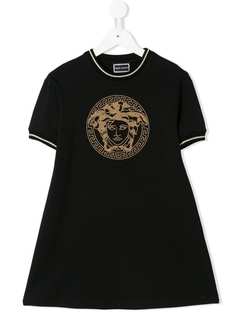 Young Versace платье-футболка с декором Medusa