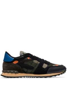 Valentino низкие кроссовки Rockrunner с камуфляжным принтом