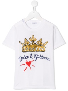 Dolce & Gabbana Kids футболка с логотипом