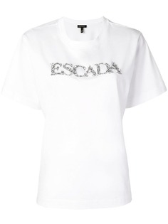 Escada футболка с декорированным логотипом