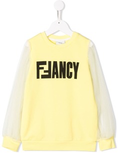 Fendi Kids толстовка с надписью